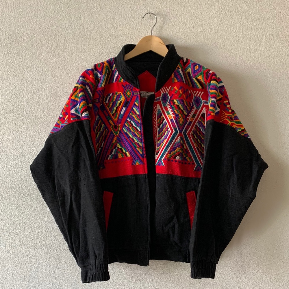 Vintage Handmade Embroidered Bomber Jacket